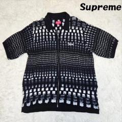 トップス Supreme 23ss Gradient Grid Zip Up Polo Supreme Gradient Grid Zip Up Polo (SS23) - $148