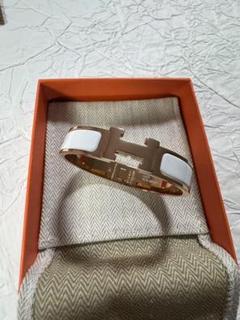 【HERMES】エルメス バングル　リストバンド ブラウン 美品 HERMES】エルメス バングル リストバンド ブラウン 美品 レディース