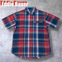 Eddie Bauer エディーバウアー 半袖シャツ チェック柄 綿 100%