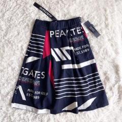 未使用　パーリーゲイツ　ビッグロゴ　ストレッチフレアスカート　ネイビー　サイズ0