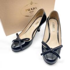 PRADA・プラダ・パンプス・エナメル・黒・22cm位・VERNICE NERO