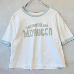 美品☆エムズエキサイト ロゴTシャツ F 半袖 プリントT クロップド丈Tシャツ