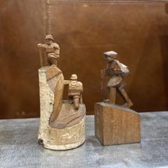農民人形 1930年 木彫 登山 信州信濃 置物 山付登山人形 志賀高原 | 民藝朋友