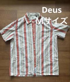 DEUS ストライプ 半袖シャツ Mサイズ