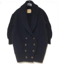 美品 iliann loeb ショールカラー ニットカーディガン 紺 コート