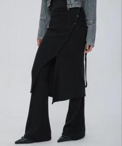 bone wrap skirt black