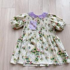 ボンジュールダイアリー　チュニック　4y LILI et NENE キッズ BONJOUR 2024SS KIDS TUNIQUE Denim 8A