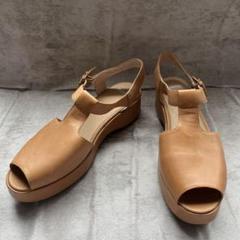 美品】CAMPER カンペール ブラウン ストラップ サンダル 24