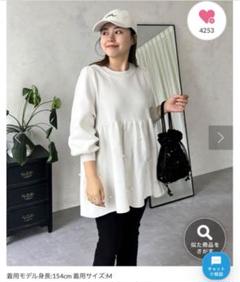 prose verse スウェットライクAラインパールペプラムニット　グレー MOMO COLLECTION】スウェットライクAラインパールペプラムニット