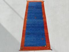 必見　　限界まで値下げました　198×73cm　ギャッベ　ペルシャ絨毯　手織り