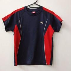 Puma ネイビー/レッド ジャージTシャツ