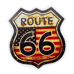 アメカジ ステッカー アート ルート66 ROUTE66 レトロ シール 防水