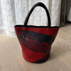 OZIO 函館　デザイン　トートバッグ　バケツバッグ　赤 クジラ OZIO 函館 デザイン トートバッグ バケツバッグ 赤 クジラ