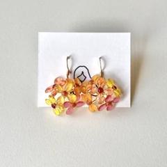 ［すぐ発送］3.カラフルフラワーブーケのピアス イヤリング ハンドメイド