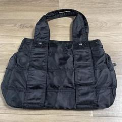 黒 ナイロン キルティング バッグ