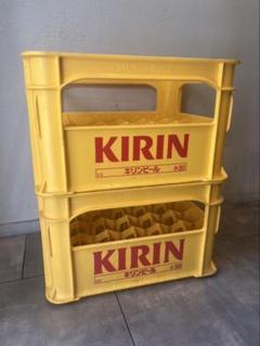キリンビール　キリンオレンジ　4個　ビールケース　瓶ケース　コンテナ　昭和レトロ 2025年最新】ビールケース コンテナ 麒麟 キリンの人気アイテム
