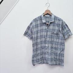 トロイブロス/半袖/シャツ/カットソー/チェック柄/綿100%/ロゴ刺繍