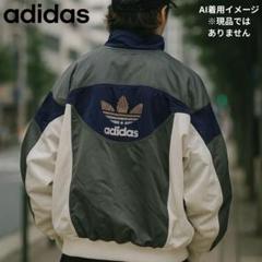 激レア 90s adidas アディダス トラックジャケット 刺繍ロゴ XL