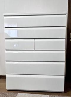 ニトリ ハイチェスト 洋服タンス 洋たんす 白 ホワイト 送料込み ニトリ ハイチェスト(TA75WH 取っ手クリア) タンス たんす 衣類