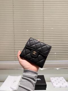 CHANEL シャネル ラムスキン 三つ折り 財布 ココマーク キルティング 2025年最新】CHANEL 三つ折り財布の人気アイテム - メルカリ