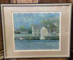 ハナ真作保証　アンドレ・ブーリエ「村の海岸」 リトグラフ 版画 絵画 m23361581634_1.jpg?1727055005