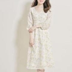 未使用タグ付き tocco closet 花柄 ワンピース Aライン フレア