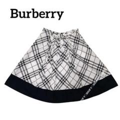 ✨新品✨ Burberry バーバリー　チェックスカート　白 黒 ノバチェック