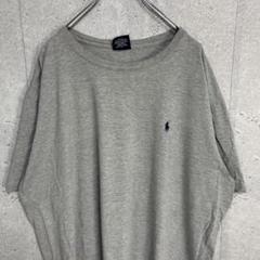 ポロバイラルフローレン　刺繍ロゴ　グレー　ビックサイズTシャツ 2XL