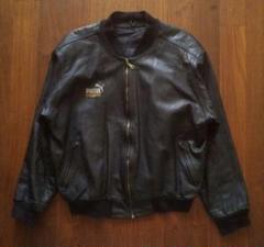 80〜90s ビンテージ PUMA レザー ジャケットプーマ - メルカリ