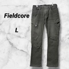1186　フィールドコア　グレー　裏起毛　カーゴパンツ　厚手ストレッチ　冬用