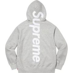 L Satin Applique Hooded Sweatshirt Greyのサムネイル