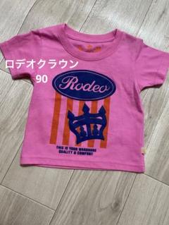 ロデオクラウンズ RODEO CROWNS 半袖Tシャツ ピンク 90