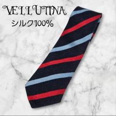 ◆美品◆VELLUTINA シルク100% ストライプネクタイ　シマシマ