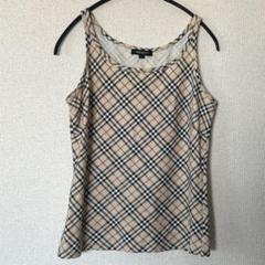 バーバリートップス 新品未使用タグ付き 美品 ベージュノバチェックネイビー12M 美品 BURBERRY BLUE LABEL バーバリーブルーレーベル ノバ