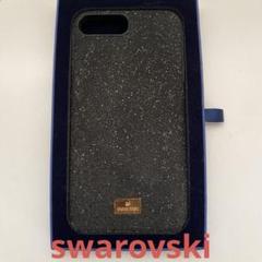 SWAROVSKI ブラック iPhoneケース　ラメ　グリッター