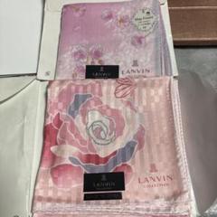 LANVIN 花柄 ハンカチ2枚