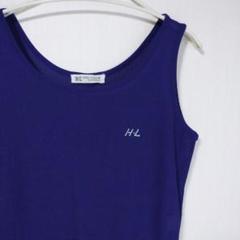 H.L.アッシュエル スポーツ ストーン付きロゴストレッチタンクトップ パープル