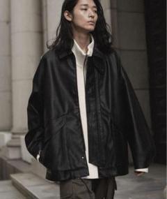 WYM LIDNM（ウィム バイ リドム）の「FAKE LEATHER WIDE BLOUSON