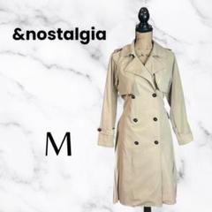 極美品✨【&.nostalgia】シフォンプリーツ切替えトレンチコート　ベージュ