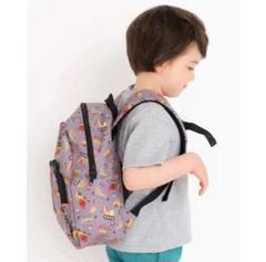 総柄 働く車 ポケット 付き リュック (S~M)