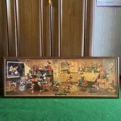 ★ミッキーマウス★ジグソーパズル★完成品♪★アンティーク調★横長ワイド105cm ☆ミッキーマウス☆ジグソーパズル☆完成品♪☆アンティーク調
