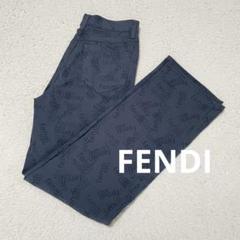 フェンディ　FENDI ロゴ　総柄　ストレート　パンツ　29 L フェンディ FENDI ロゴ 総柄 ストレート パンツ 29 L - メルカリ