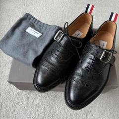 極美品 トムブラウン ストレートチップ 革靴 ベルト 2WAY トリコロール