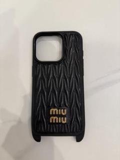 【MIU MIU】ブラック iPhone12ケース インポート品 miu miu ドット柄 iPhone12ケース