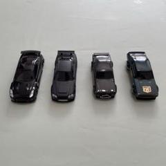ミニカー4台セット 黒 スポーツカー風