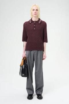 ourlegacy ニットポロ　46 25SS｜WEB限定】MEN ホールガーメントニットポロ ブラック