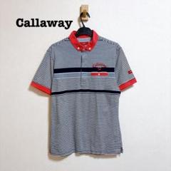 Callaway ポロシャツ ボーダー ボタンダウン