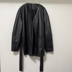 【極美品】Mila Owen ミラオーウェン ラムレザー ライダース 黒 1 ミラ オーウェン Mila Owen ダウンショルダーリアルレザー