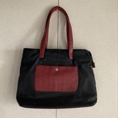 【新品未使用】赤×黒コンビ トートバックのサムネイル