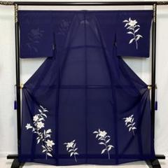 D387 夏着物 訪問着 花模様 絽 正絹 未使用極美品 - メルカリ